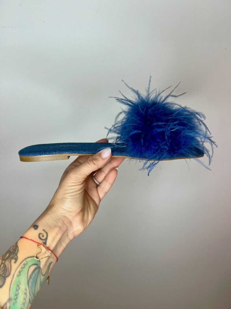 Ciabattina marabù blu - immagine 2