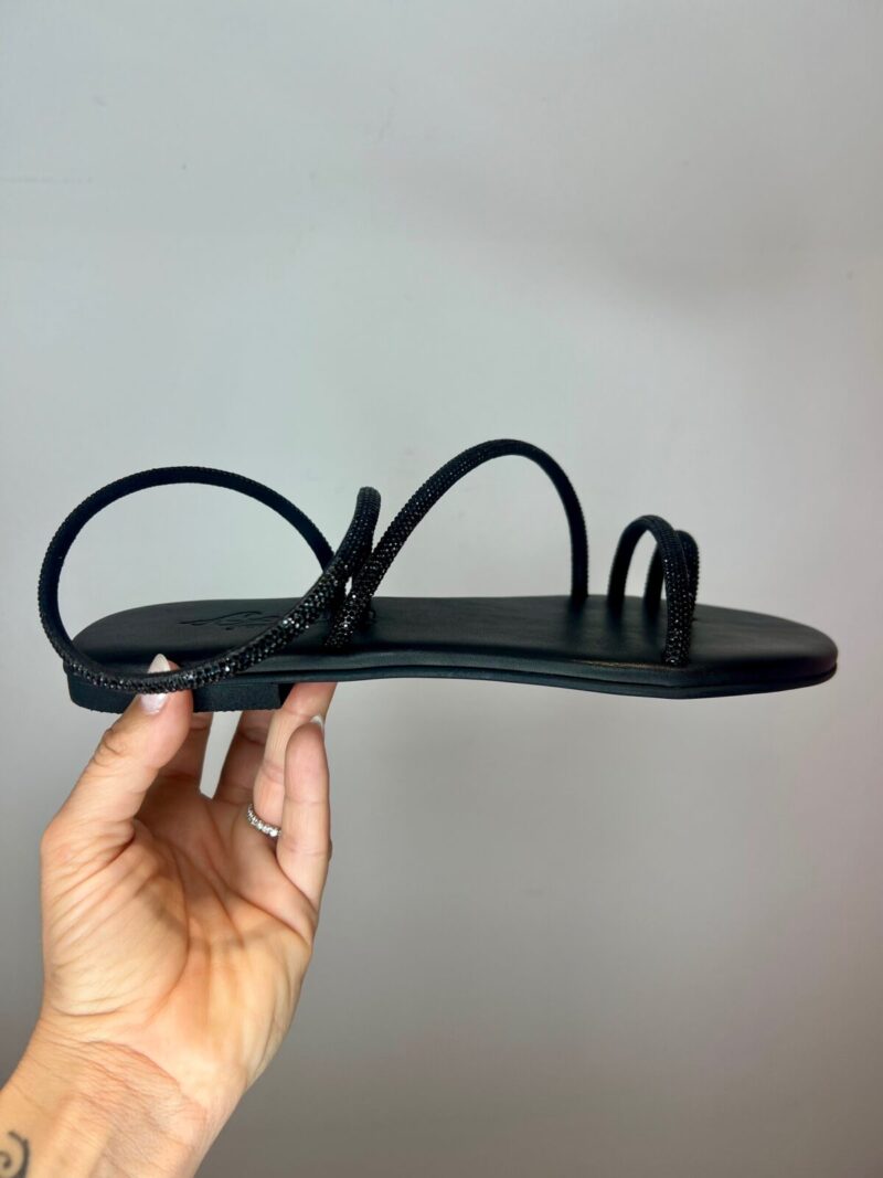 Sandalino strass nero - immagine 2
