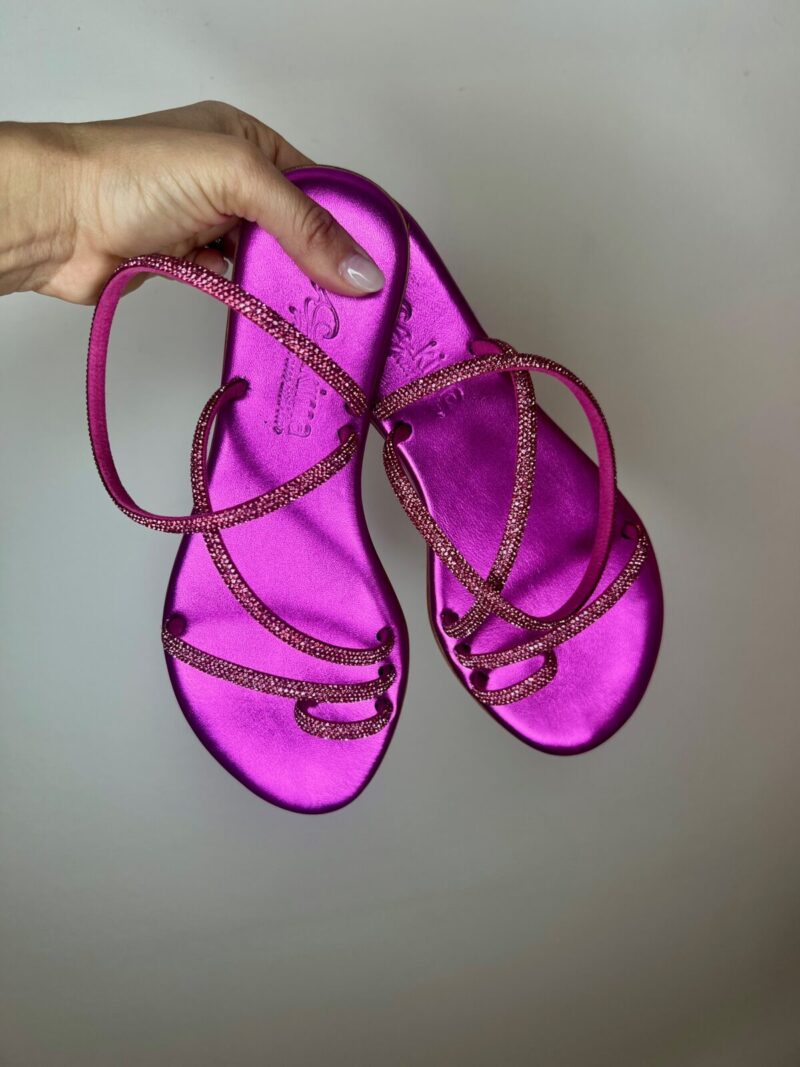 Sandalino strass fuxia
