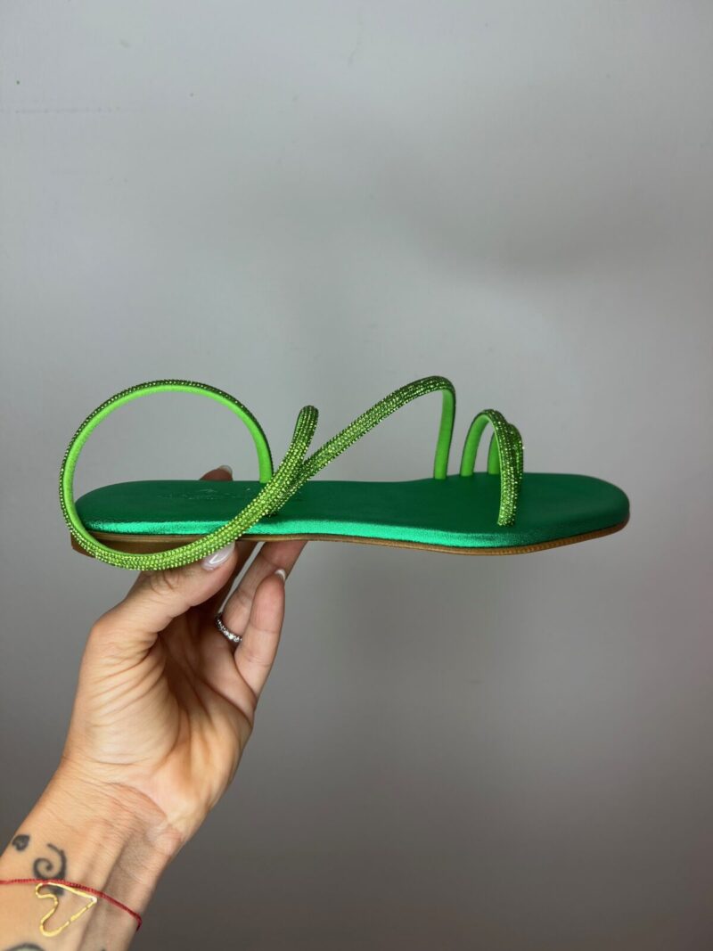 Sandalino strass verde - immagine 2
