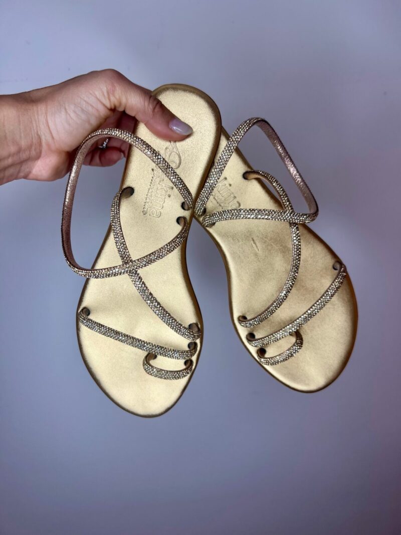 Sandalino strass oro