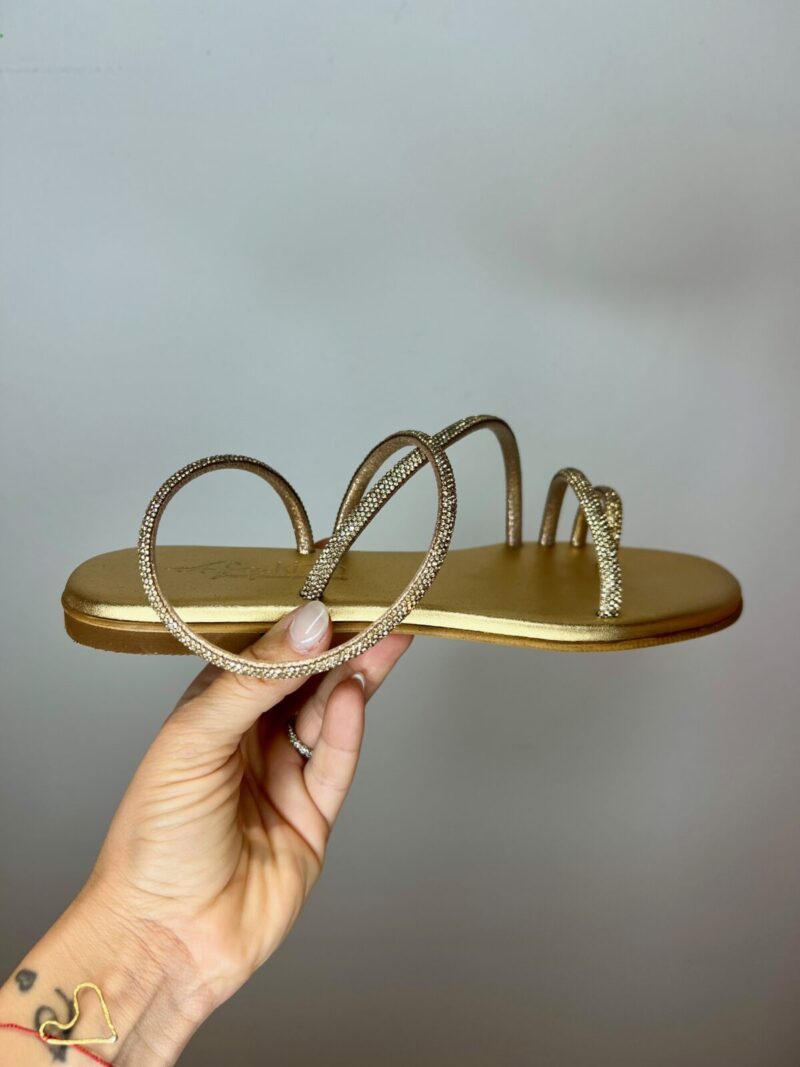 Sandalino strass oro - immagine 2