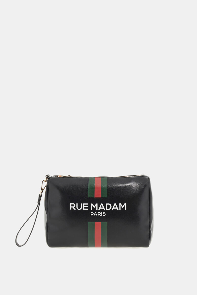 Clutch "RM POUCH" monogram black RUE MADAM