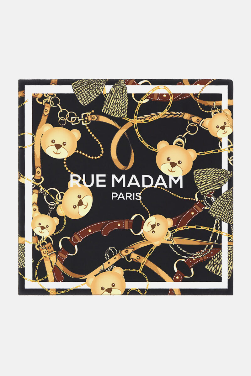 Foulard "CARRE' PARIS" chain black RUE MADAM