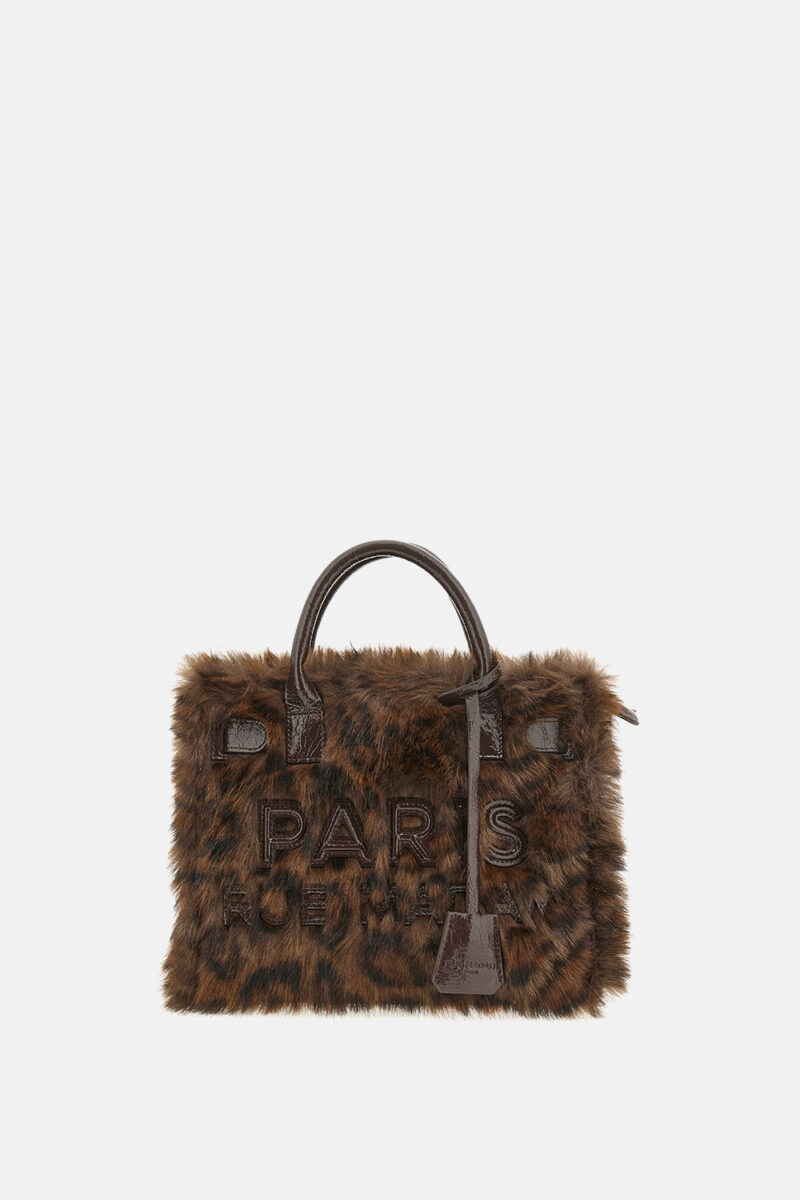 Mini Tote "ALASKA" fur leopard RUE MADAM