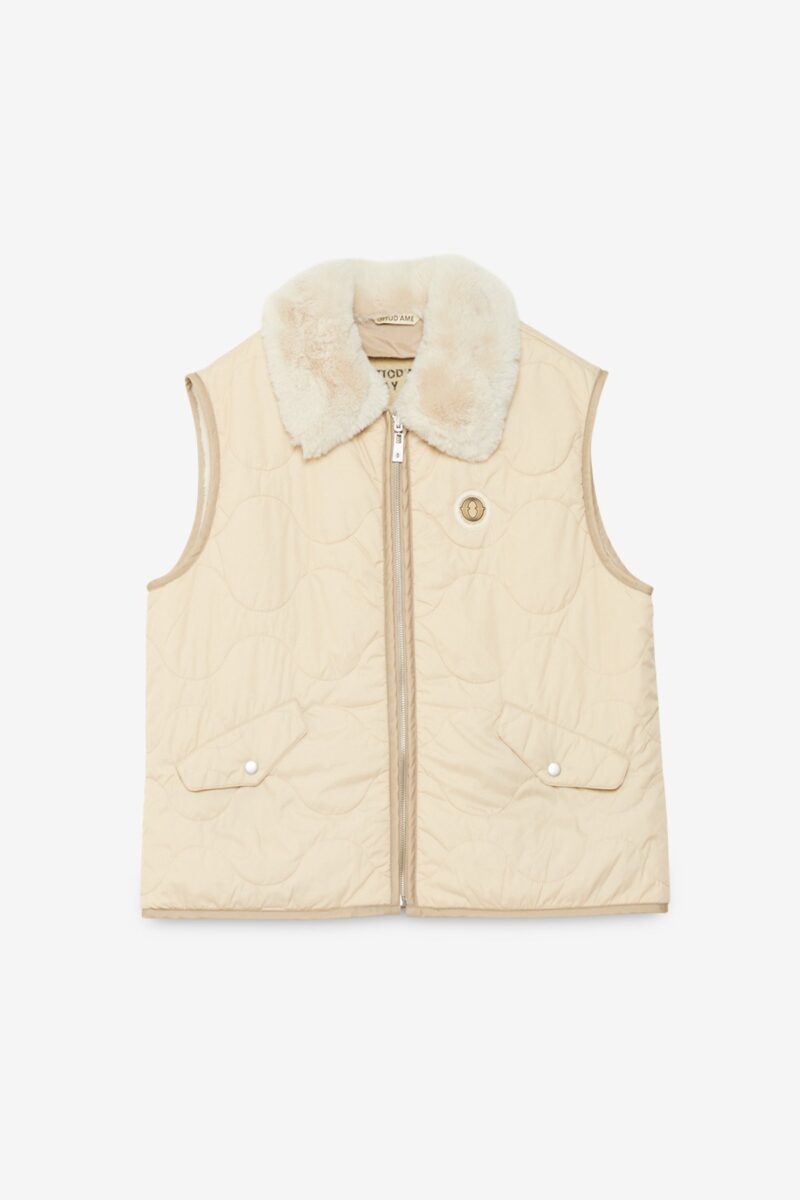 Gilet reversibile ecrù OTTO D'AME - immagine 2