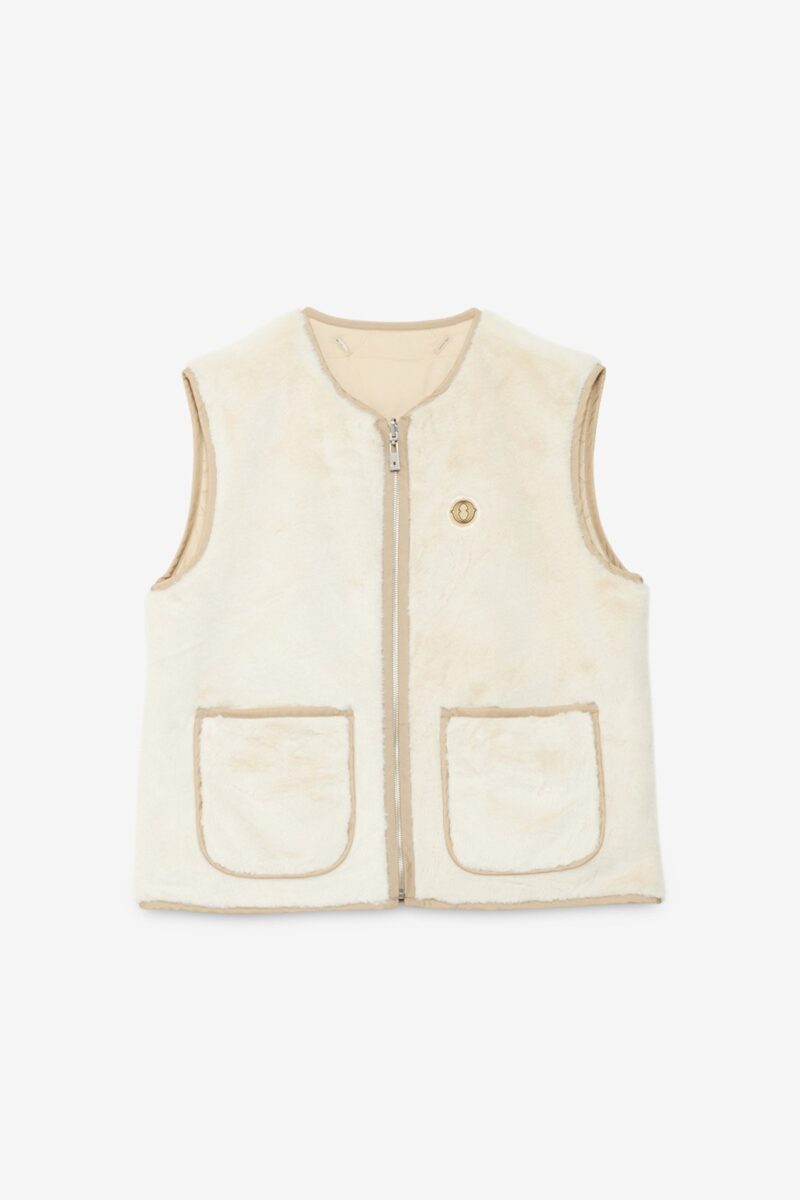 Gilet reversibile ecrù OTTO D'AME - immagine 3