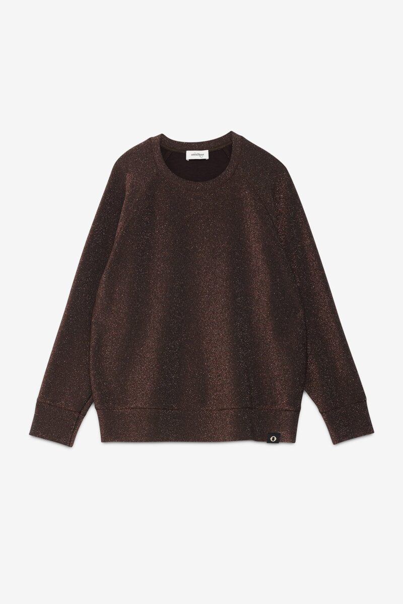 Felpa in viscosa lurex brown OTTO D'AME