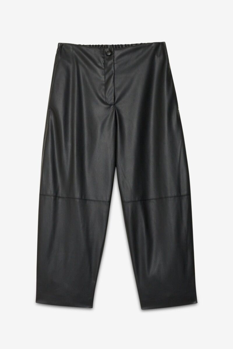 Pantalone balloon ecopelle nero OTTO D'AME