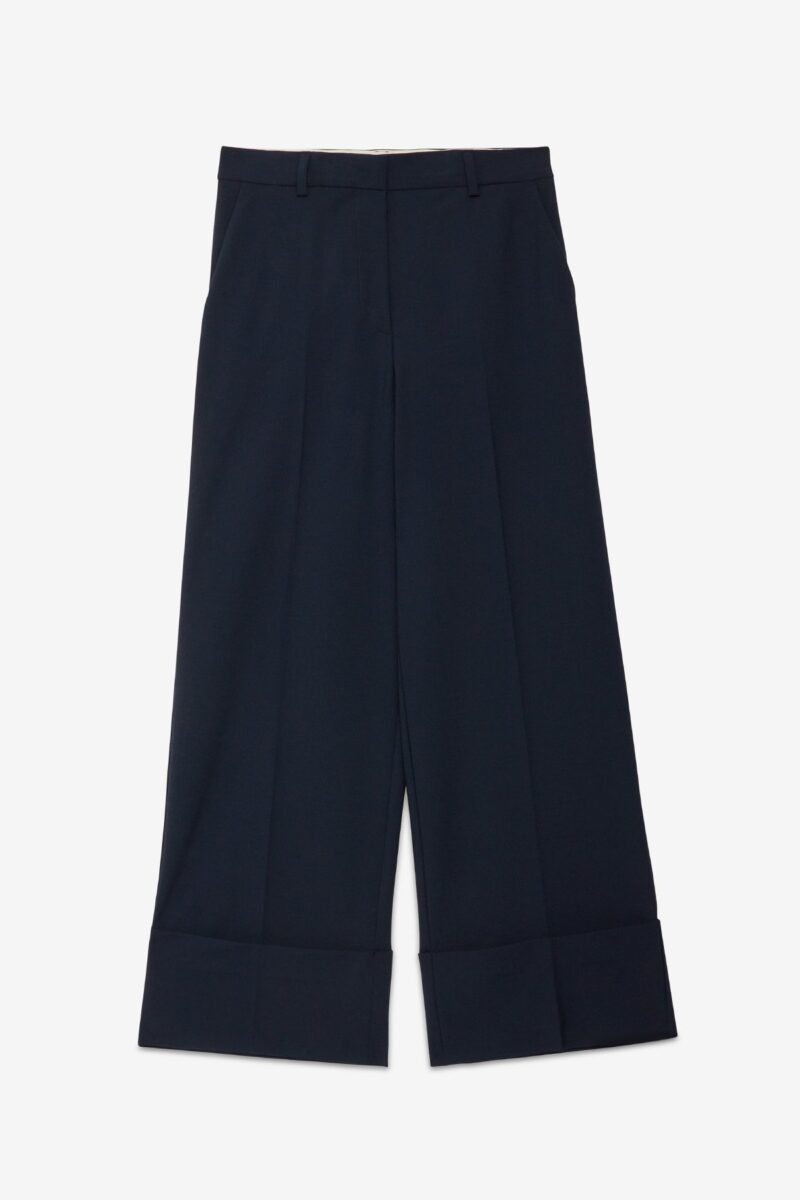 Pantalone dritto con pinces blu - nero OTTO D'AME