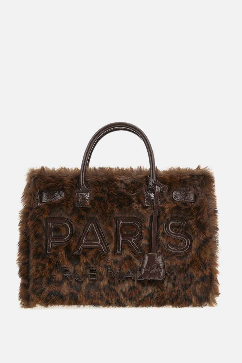 Tote Bag "ALASKA" fur leopard RUE MADAM