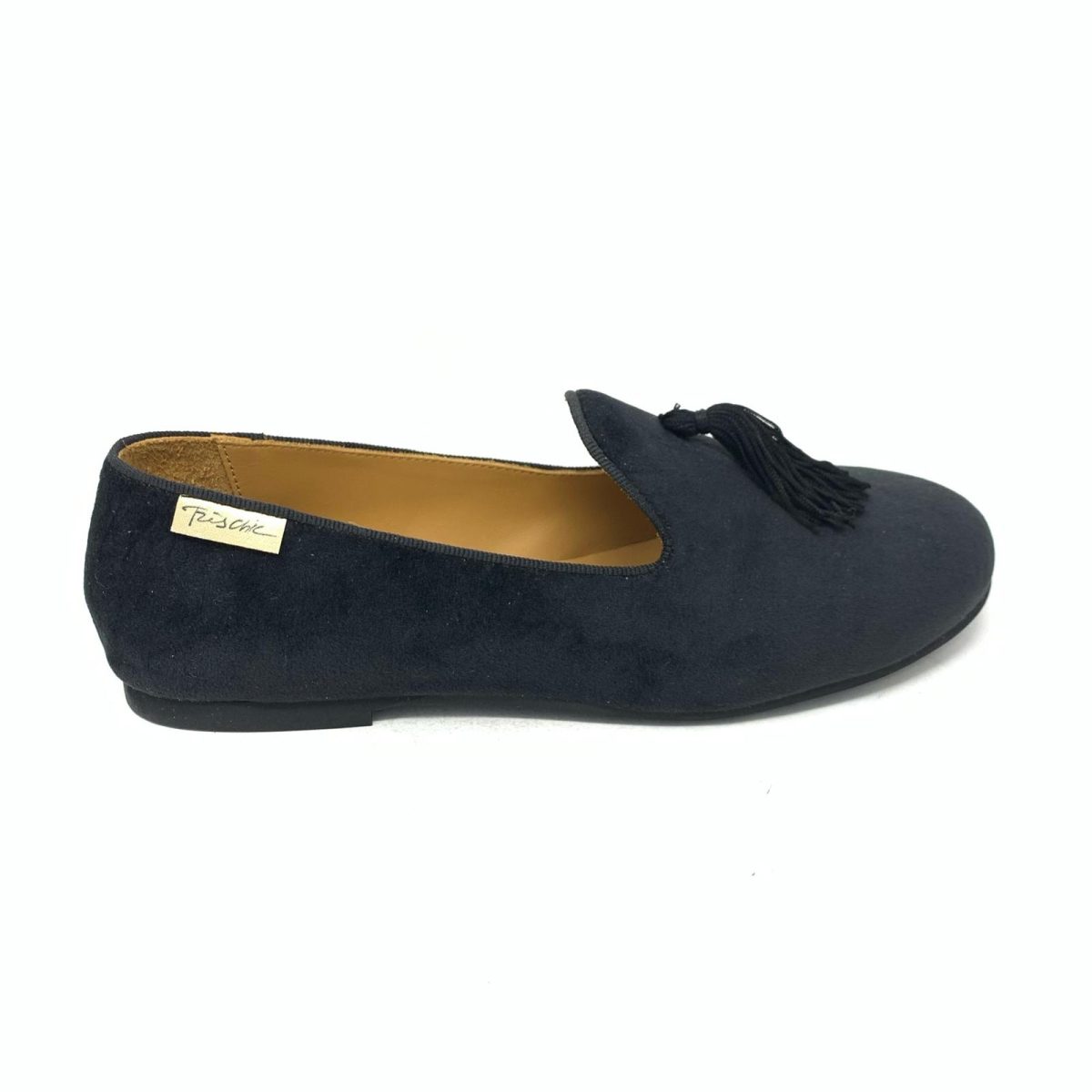 Mocassino con nappina "AUDREY" velluto nero PASSION BLANCHE